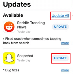 Update Apps in App Store