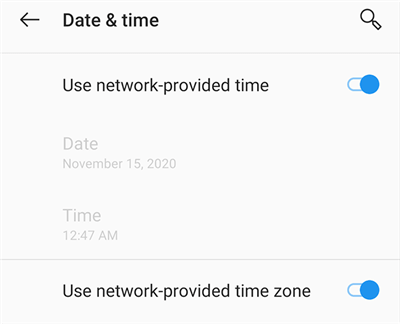 Configure Date and Time Settings