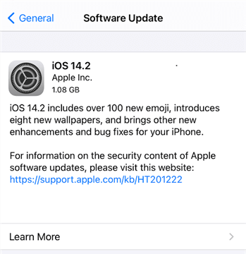 Updating the iOS Version 