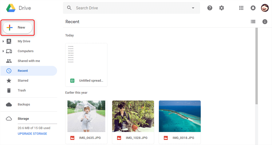 Upload the Selected Photos to Google Photos
