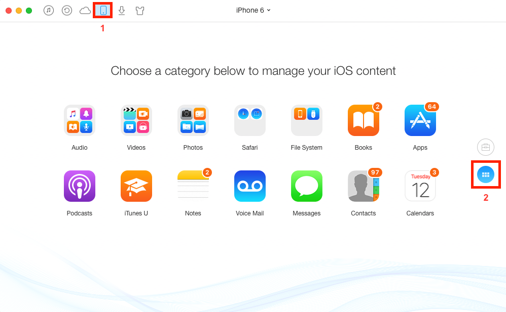 How to Upload Photos to iCloud from iPhone with AnyTrans - Step 1