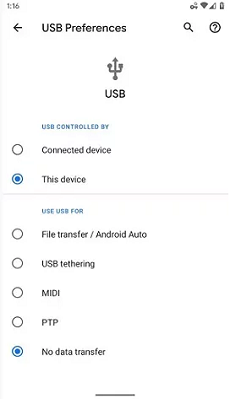 USB Options