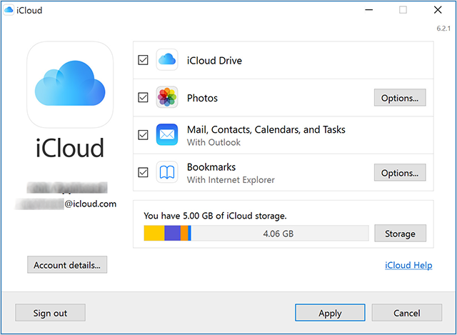 search for icloud email