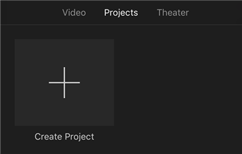 Start a New Project in iMovie on iPhone