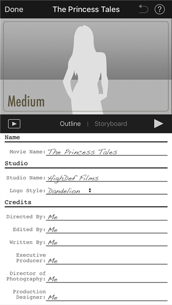 Edit the Trailer Template in iMovie on iPhone