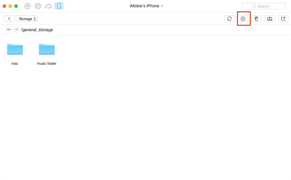 Click Storage Button in AnyTrans