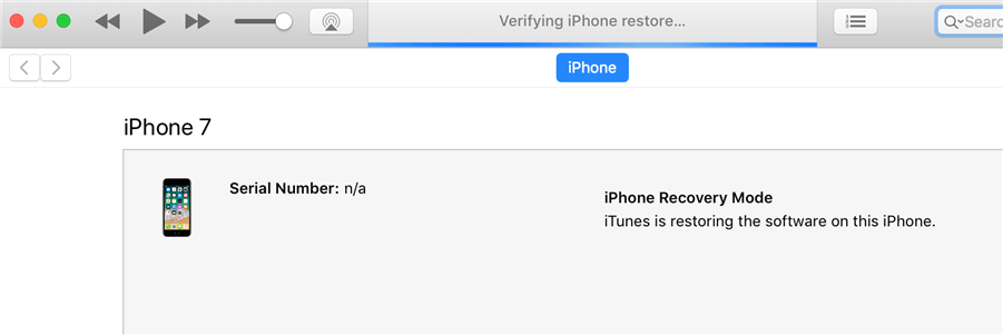 verifying iphone restore stuck 1