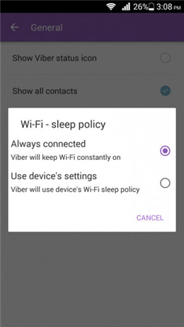 Check Viber Internet Connection
