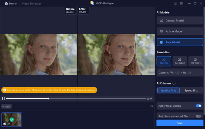 AI Video Clearer – 4DDIG Video Enhancer