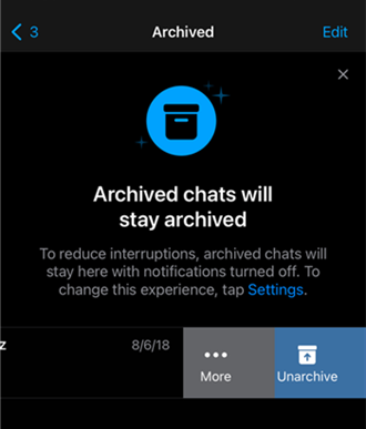 Recover Archived Chat in WhatsApp