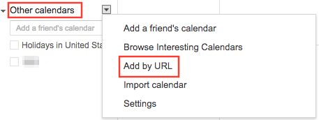 View iCloud Calendar in Google by Adding URL - Step 2