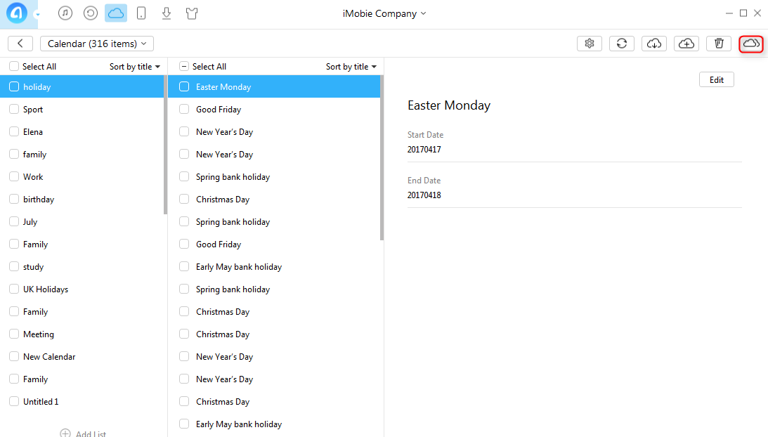 Transfer iCloud Calendar to Another iCloud Account