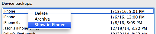 Where Are iTunes backup on Mac