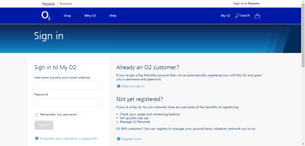 Get PUK Code from O2 Website