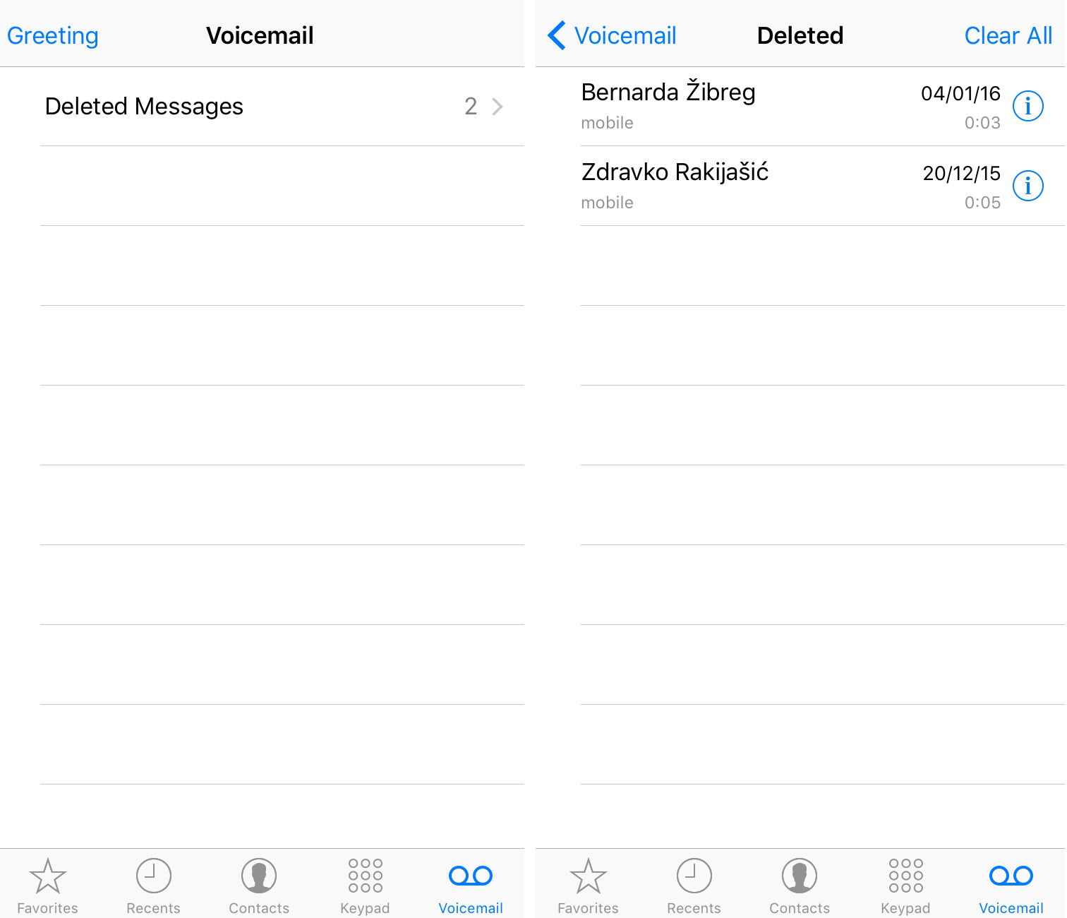 Visual Voicemail on iPhone within iOS 10 - Overview