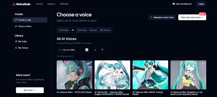 Voicedub Interface