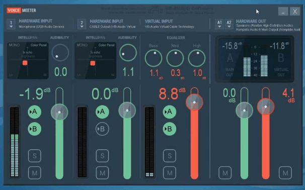 VoiceMeeter Interface
