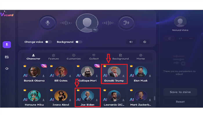 Download Joe Biden Voice Changer or Donald Trump Voice Changer