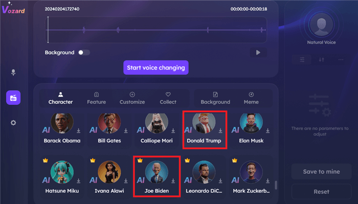 Select the President Voice Changer of Your Choice