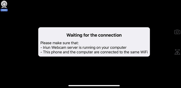 Wait for Iriun Connection