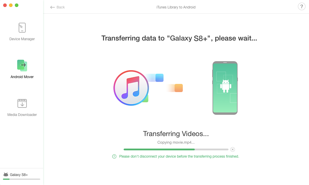 How to Watch iTunes Movies on Android via AnyTrans for Android - Step 3