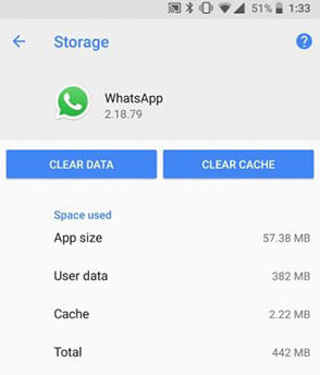 What Does Clear WhatsApp Cache Mean