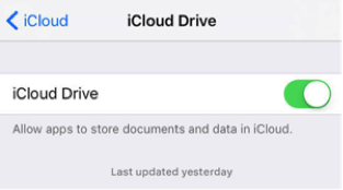 Fix WhatsApp Restore from iCloud Stuck – Turn on iCloud Drive