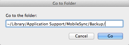 Go to iTunes Backup Location on Mac