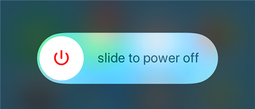Slide to Power Off to Restart the iPhone
