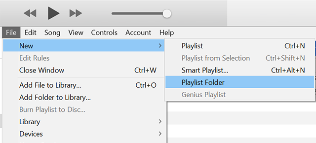 Make a playlist folder