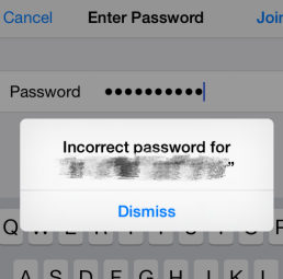 WiFi Keep Saying Incorrect Password