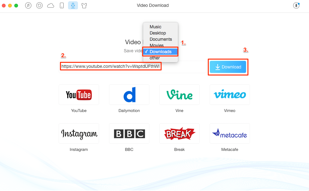 How to Download YouTube Videos with AnyTrans - Step 2