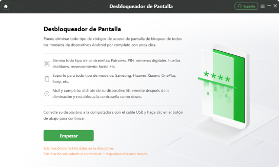 Celular con pantalla verde