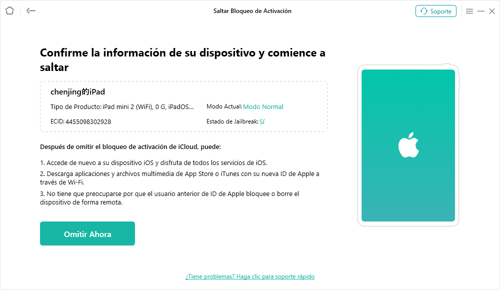 Haz clic en el botón Omitir ahora