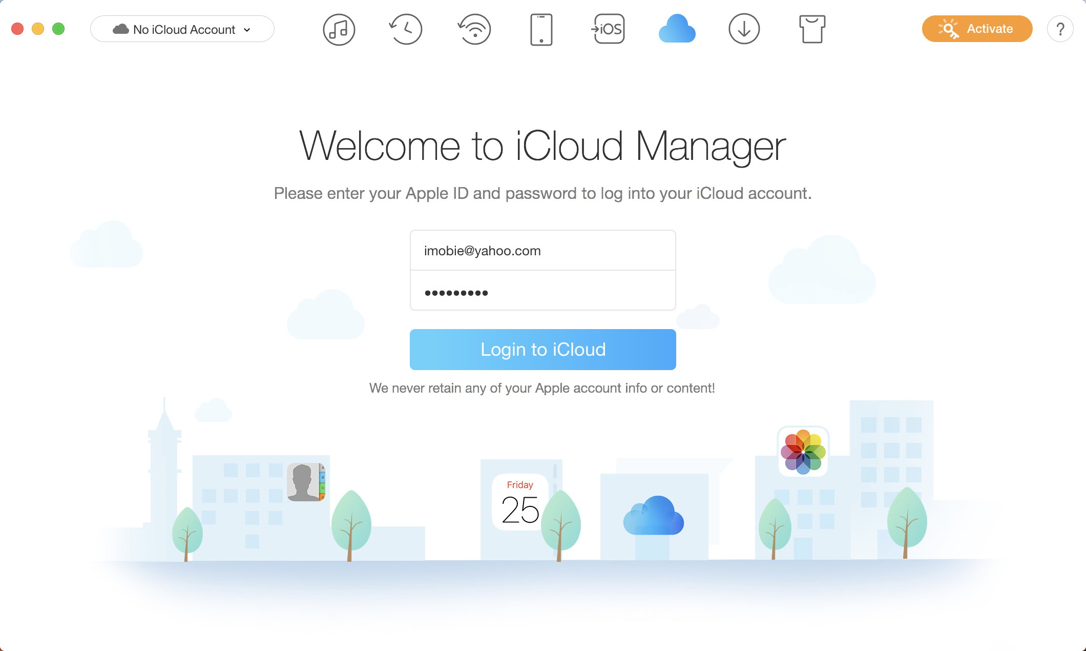 Obtener un código de verificación e inicie sesión con autenticación de 2 factores en AnyTrans -1