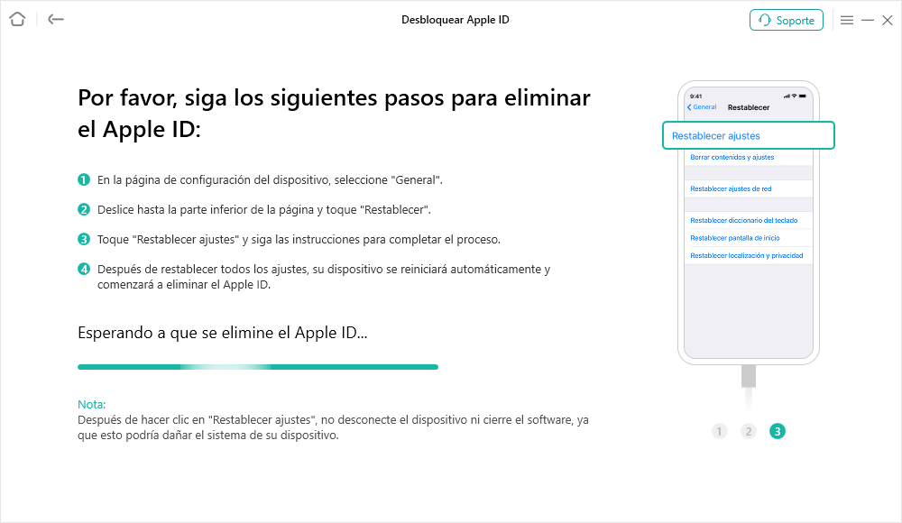 La siguiente interfaz
