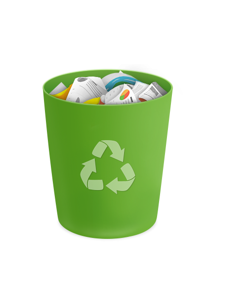 No sólo vacíe basura, sino también barra completamente para asegurar archivos irrecuperables