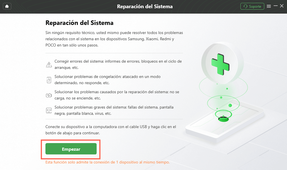 Haz clic en “Empezar”