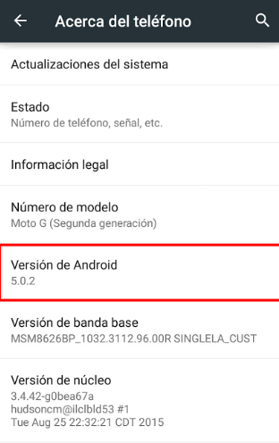 Acerca del teléfono