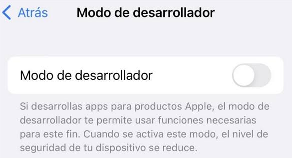 Modo de desarrollador