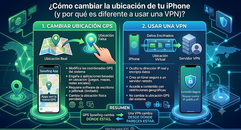 cambiar ubicación iPhone