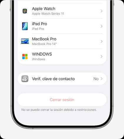 Cerrar sesión de la Cuenta de Apple desde los ajustes de un iPhone