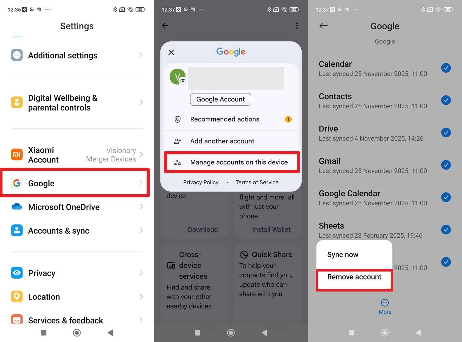 Quitar una cuenta de Google desde los ajustes de un Redmi o Xiaomi