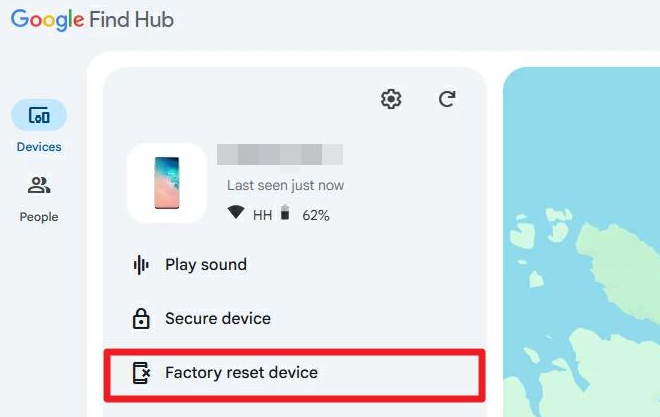 Restablecer un teléfono HONOR de forma remota con Google Find Hub