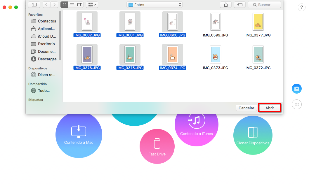 Pasar fotos a iPhone con AnyTrans - Paso 2