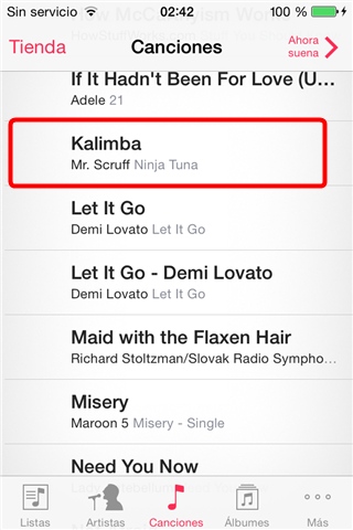 Pasar música de iPad a iPhone - paso 5