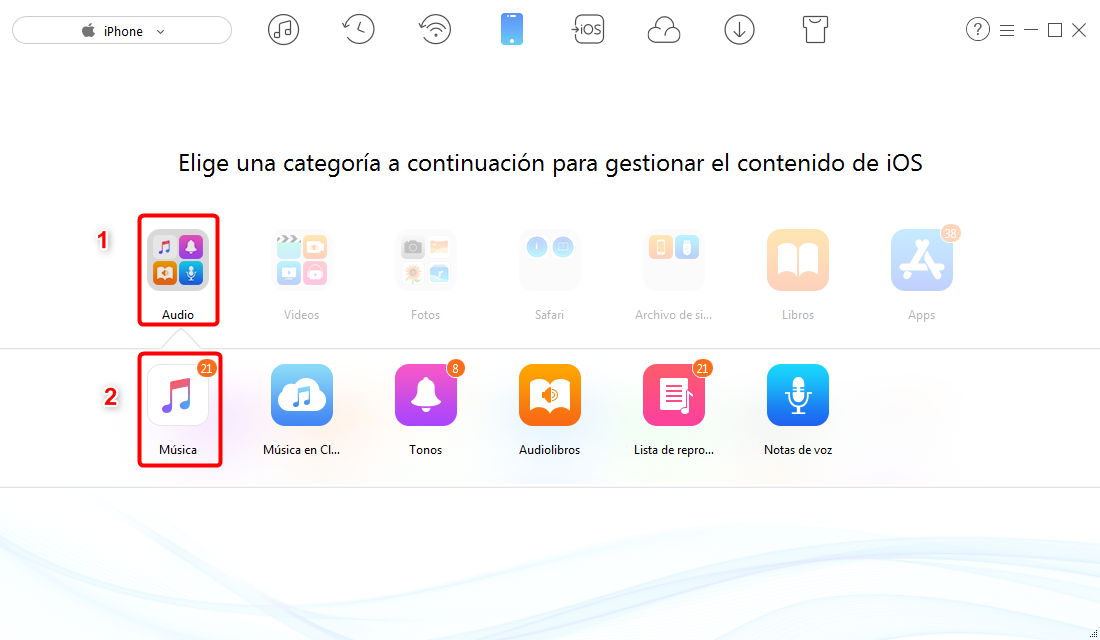 Tener música en iPhone - Paso 2