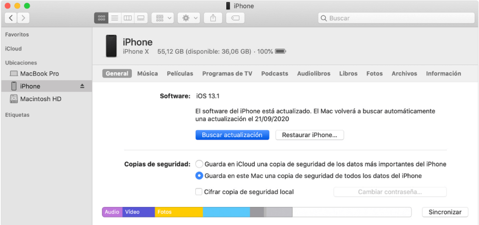 Actualizar a iOS 13/14 desde la Computadora