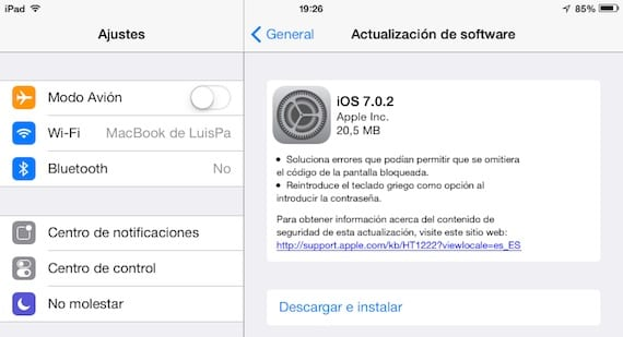 Actualizar el sistema de iPadOS