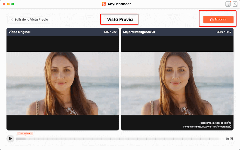 Previsualiza los resultados y exporta el video final